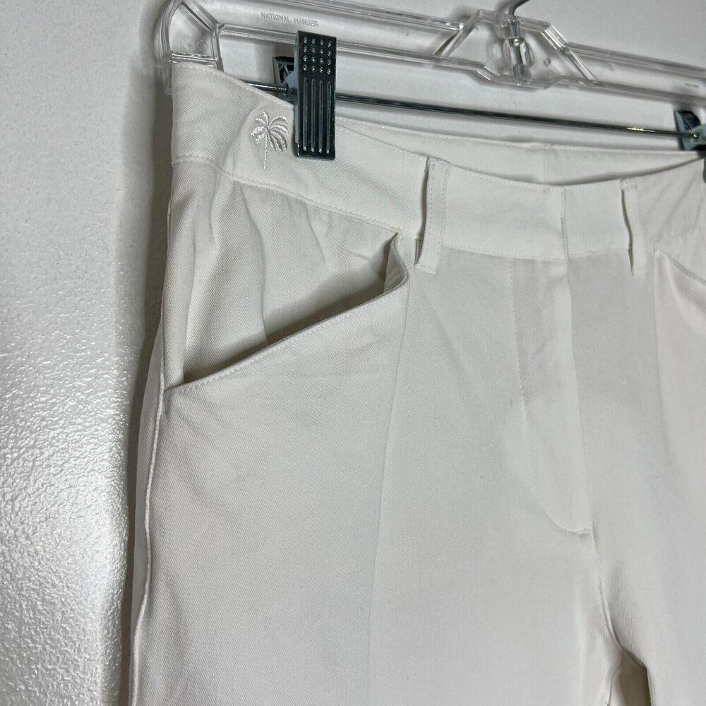 Lilly Pulitzer White Cropped Pants Women's Size 2 Cotton Stretch